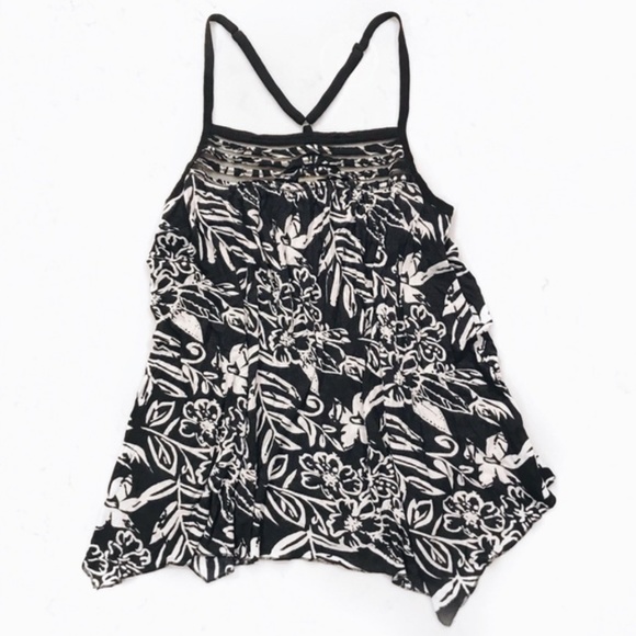 Urban Outfitters Silence + Noise Abstract Floral Trapeze Tank Top Size Small - Picture 1 of 8